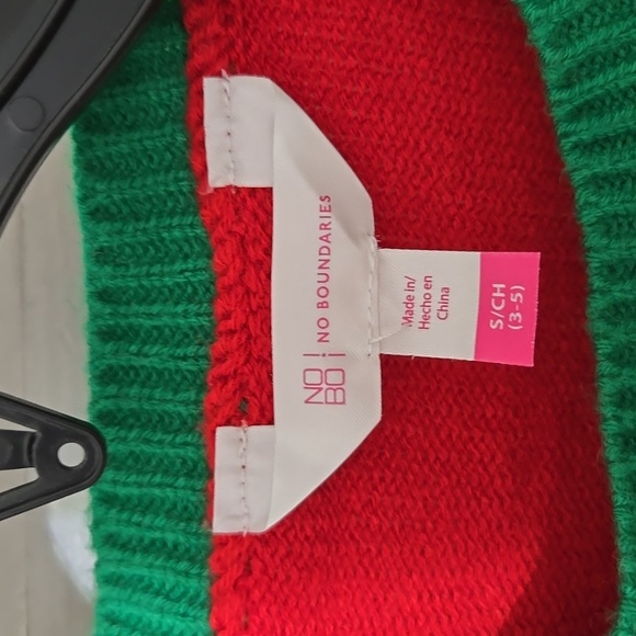 Festive Reindeer Christmas Sweater Junior Girls 3-5 - Picture 2 of 4